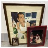(D) Basketball framed pictures Jordan and others