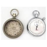 (JK) Vtg Arco Stop Watch & Watch Case