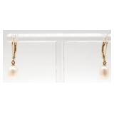 (AB) 14K Yellow Gold Pearl Earrings