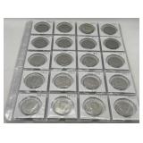 (ZA) 40 Early Carded Kennedy Half Dollar Coins