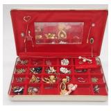 (S)  Jewlery Box With costume jewelry