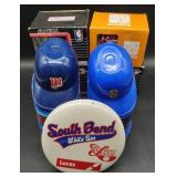 (D) Sports collectible mugs,mini helmets, buttons