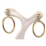 (AB) 14K Yellow Gold Drop Earrings