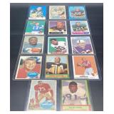 (RS) Football vintage collector cards 14 total
