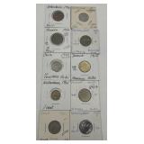 (F) 10 Carded Foreign Coins