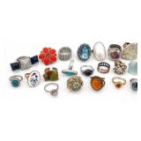 (G) Twenty (20) Adjustable Costume Rings