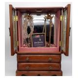 (MN) Wood Jewelry Box Lot of Fashion Jewelry