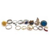 (ZA) 14 Costume Rings SZ 6-9