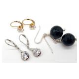 (AB) Three Pair of Sterling Silver Earrings