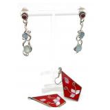 (AB) Two Pair of Sterling Silver Earrings