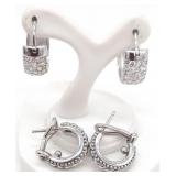 (AB) Sterling Silver Hoop Earrings