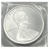 (DY) Silver 1 oz Round 1909 s Lincoln Penny Coin