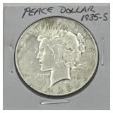 (DY) Silver 1935 s Peace Dollar Coin
