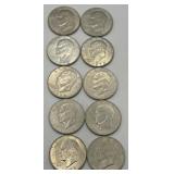 (JJ) 10 Assorted Ikes Dollars