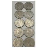 (JJ) 10 Assorted Ikes Dollars
