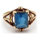 (KD) 10K Rose Gold Topaz Ring