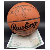 (J) Marcus Camby signed basketball with COA