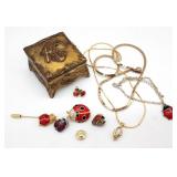 (E) Costume Jewelry - Earrings, Pins, Necklaces