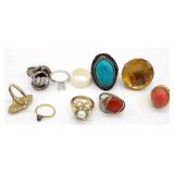 (G) Ten (10) Size 5 & 6 Costume Rings