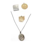 (HI) Sterling silver Necklace & Charms