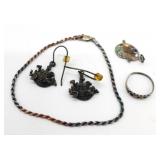 (HI) Sterling SIlver Earrings, Bracelet & Charm +