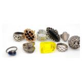 (G) Ten (10) Size 5 & 6 Costume Rings
