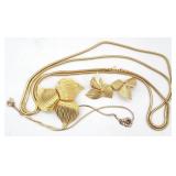 (KC) Sarah Cov. & Monet Gold Tone Jewelry lot