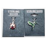 (E)  Two Sterling Silver enameled Charms