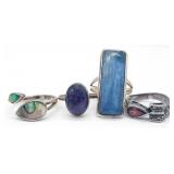 (KC) Four Sterling Silver Rings