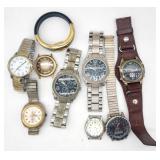(HI) Nine Mens & Womens Wrist Watches