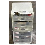 (S) 2 Stackable 3-Drawer Plastic Storage Units