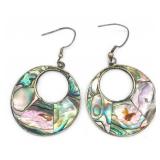 (HI)  Mexico Silver Shell Earrings