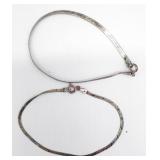 (HI) Two Sterling Silver Bracelets