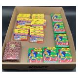 (J) Topps football 1992 wax packs 12ct plus 1988