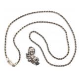 (HI) Sterling silver Chain and Pendant