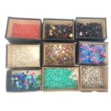 (KC) Mix of Glass & Plastic Stones & More