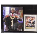 (D) Football autograph pictures 10x14 and more