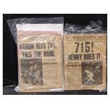 (D)Hank Aaron Daily news papers 1974