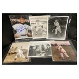 (D) Baseball signed photos and more 12 total not