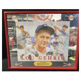 (D) Lou Gehrig 17x21 Seagrams 7 mirror