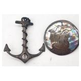 (S) Two Sterling Silver Brooches