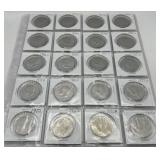 (ZA) 40 Early Carded Kennedy Half Dollar Coins