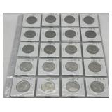 (ZA) 40 Early Carded Kennedy Half Dollar Coins