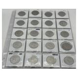 (ZA) 40 Early Carded Kennedy Half Dollar Coins