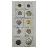 (F) 10 Carded Foreign Coins