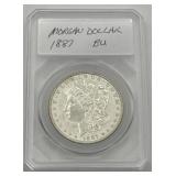 (DY) Silver 1887 Morgan Dollar Coin