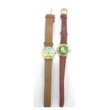 (E) Two 90s Tweety Bird Looney Tunes Wristwatches