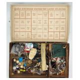 (HI) Box Filled W Jewelry, Beads, Stones & More