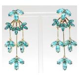 (KC) Heidi Daus Drop Floral Earrings