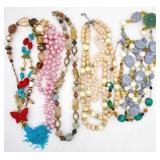 (AB)  Seven Fashion Necklaces w Robert Rose